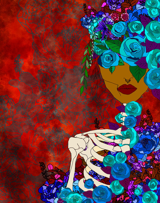 Floral Blue Blessings